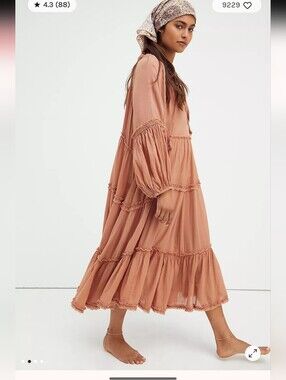 Free People  In The Moment Maxi Dress in Rust